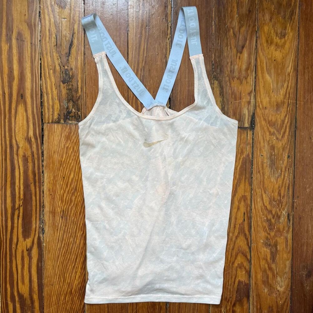 Nike baby pink sheer athletic top